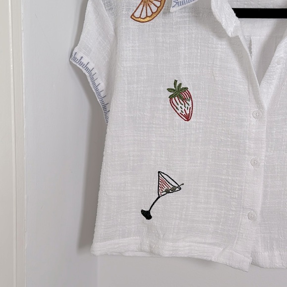 💥 Cocktail Button Down Embroidered Shirt - Picture 2 of 4